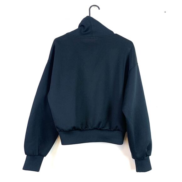 IVL Collective Long Sleeve Cowl Funnel Neck Scuba Shirt Top Black Size Small - Picture 7 of 9